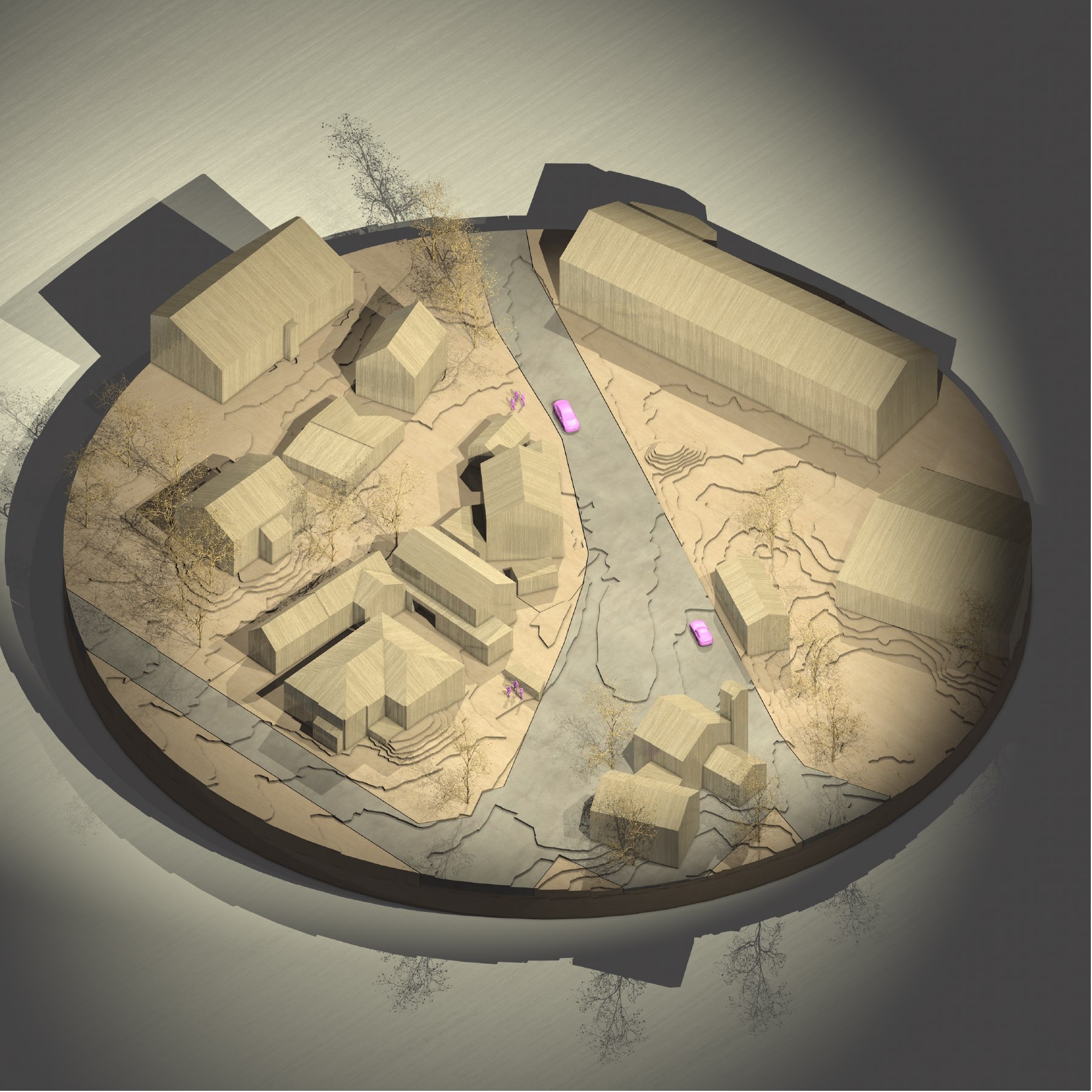 Entwurf A – 3D Modell Isometrie Südwest